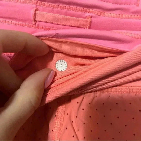 Lululemon Final Lap Short (2.5") Pop Orange  4 - Picture 8 of 10